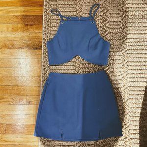 Nasty Gal matching set with skirt, S skirt and M top